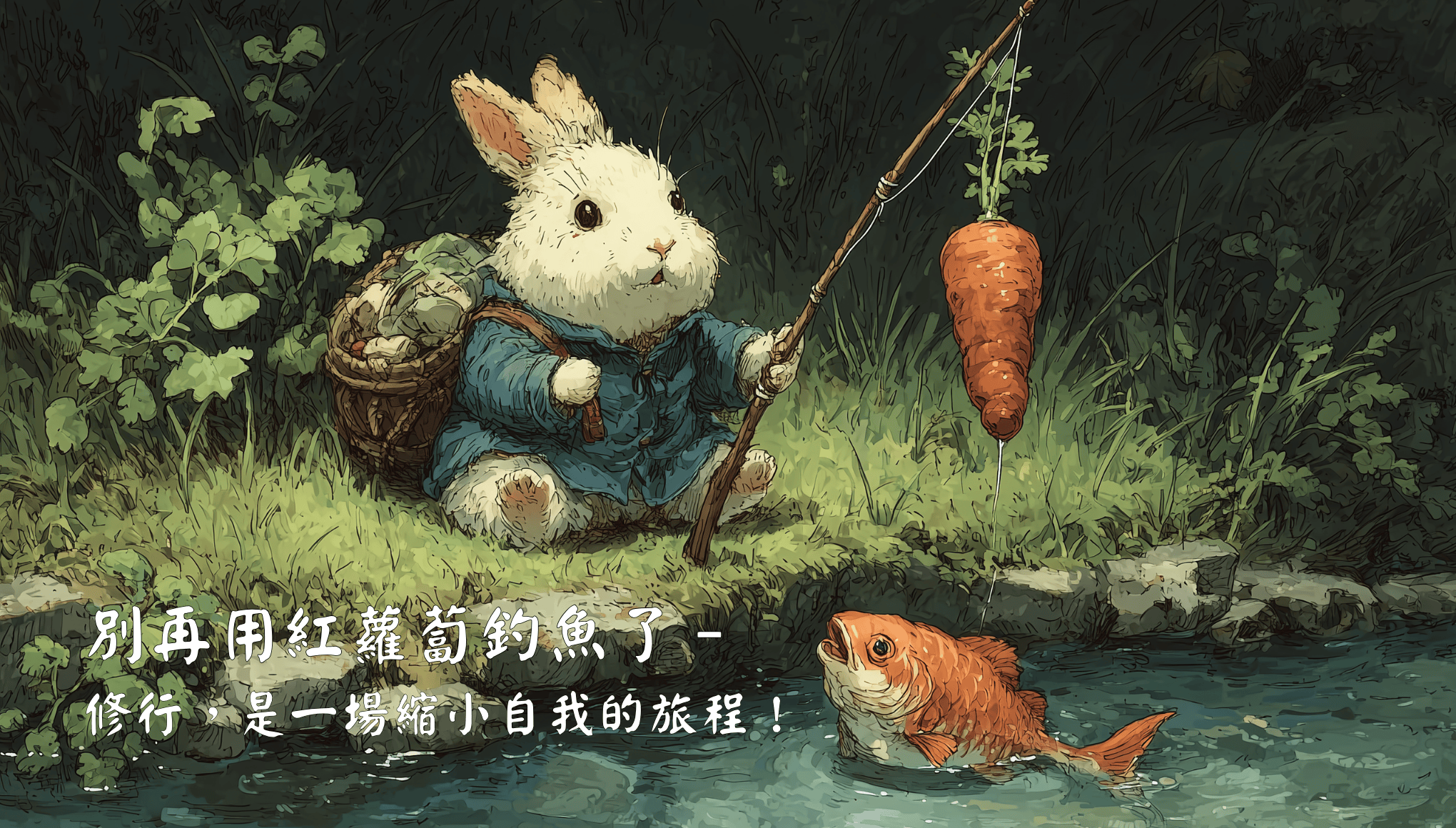 別再用紅蘿蔔釣魚了–- 修行，是一場縮小自我的旅程！
