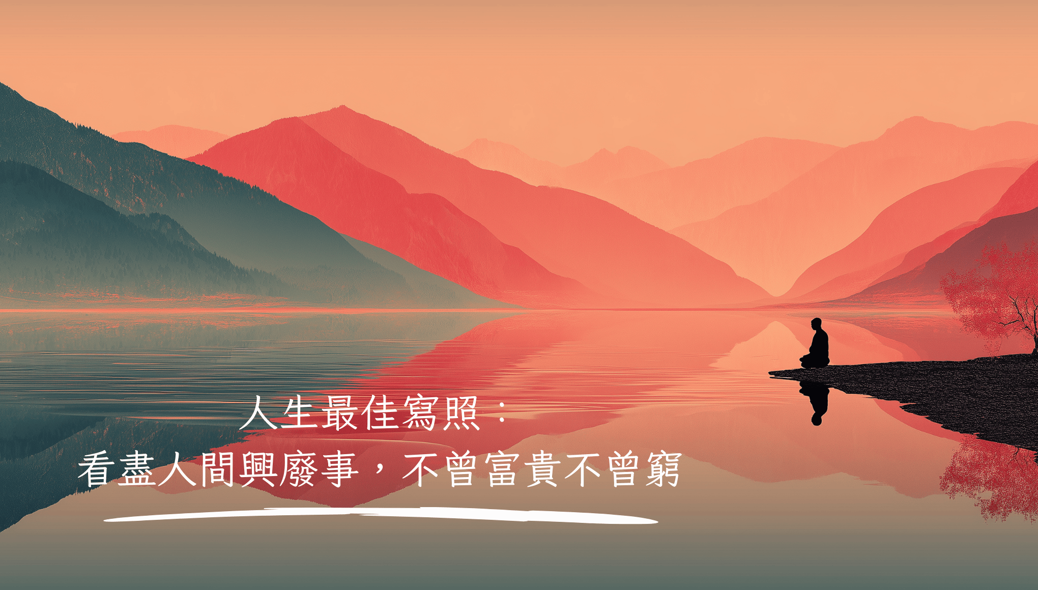人生最佳寫照：看盡人間興廢事，不曾富貴不曾窮