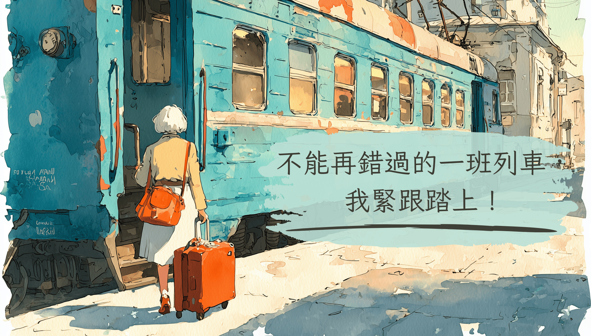 不能再錯過的一班列車，我緊跟踏上！