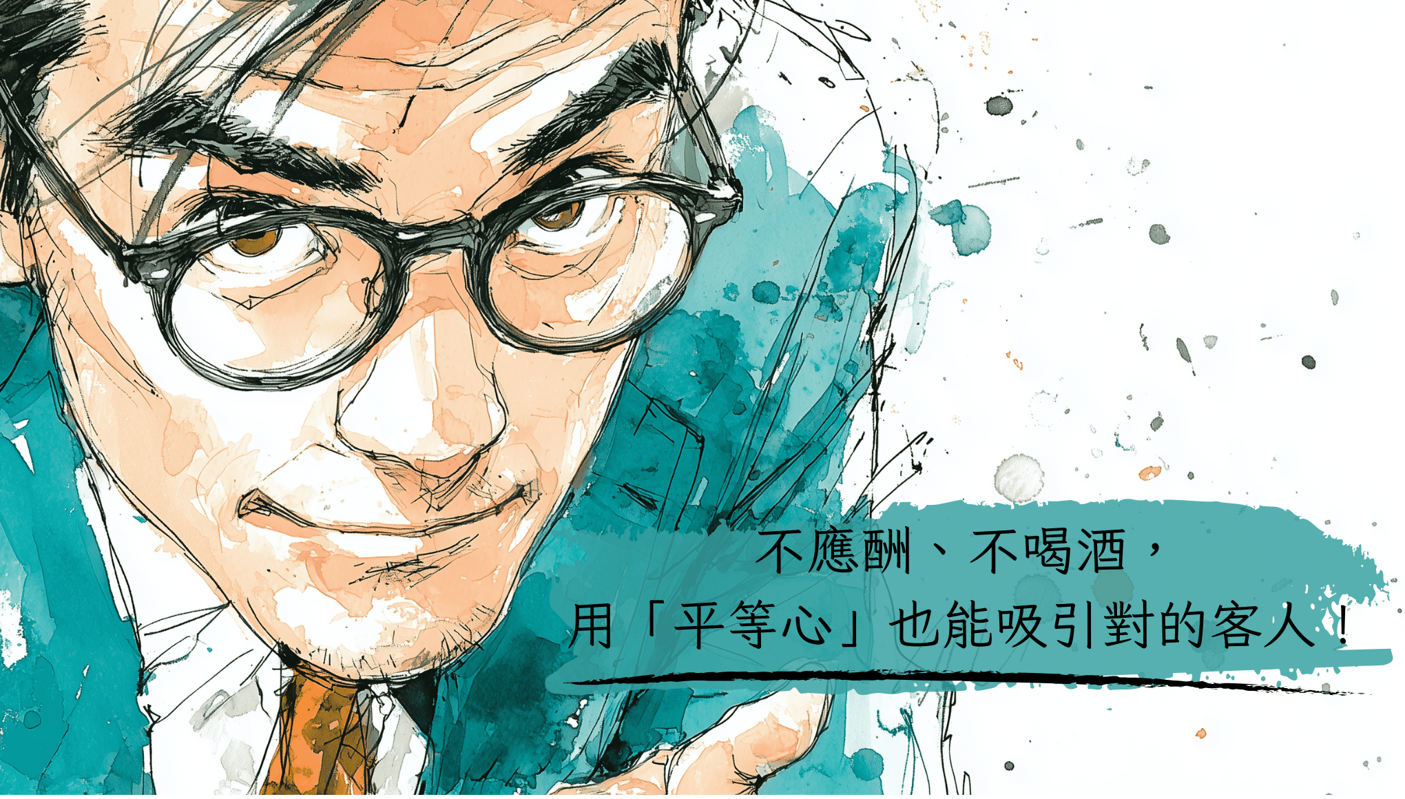 不應酬、不喝酒，用「平等心」也能吸引對的客人！